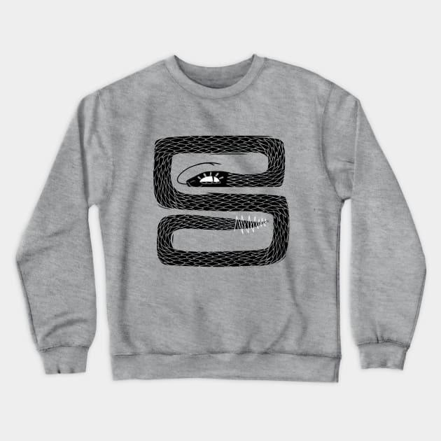 Snake Front Crewneck Sweatshirt by Rosanaeye